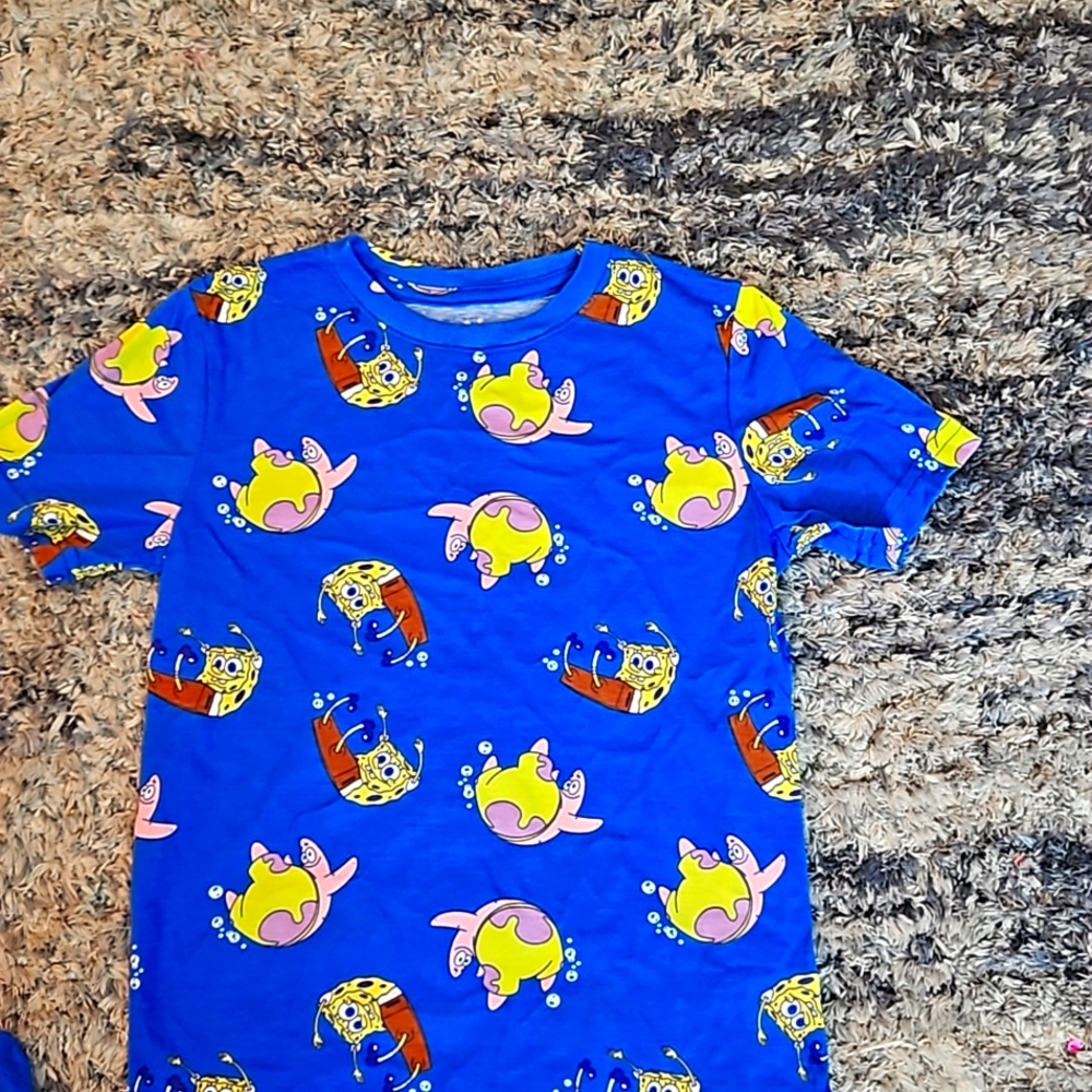 Kids SpongeBob Square pants blue t-shirt NWOT